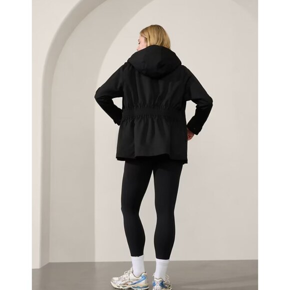 ATHLETA S RainOut Sutro Trench Jacket Small Black - Picture 6 of 7